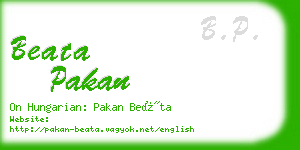 beata pakan business card